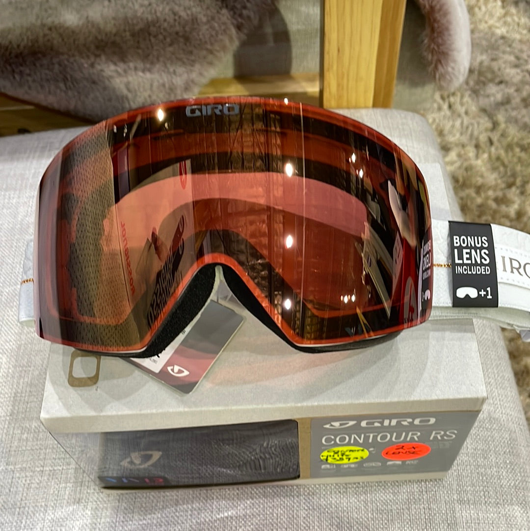 Snow Goggles CONTOUR RS White Craze / Vivid Rose + Infrared ( 2 x lenses)