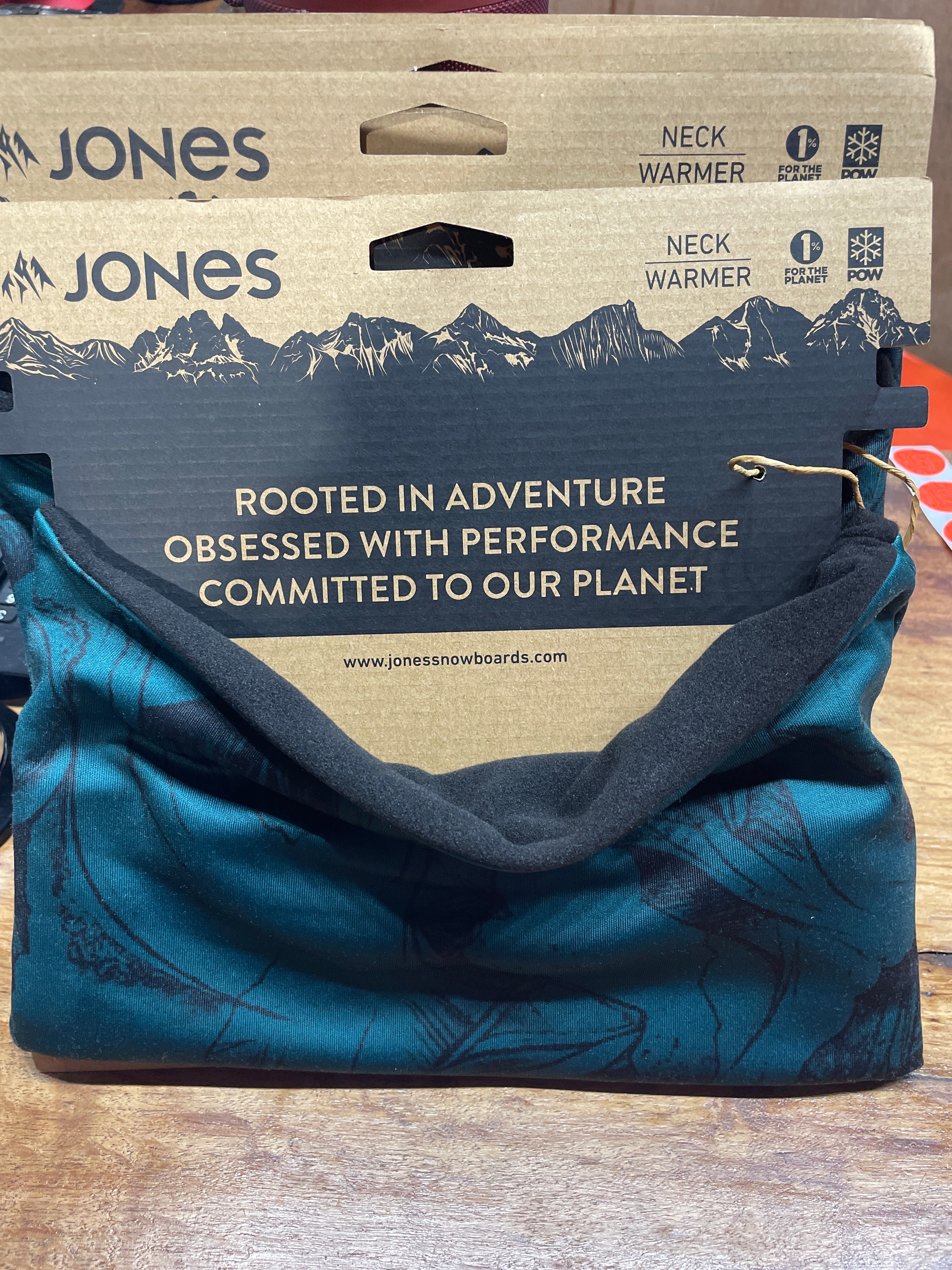 JONES MTN Twin Recycled Fleece Neckwarmer- Pacific Teal