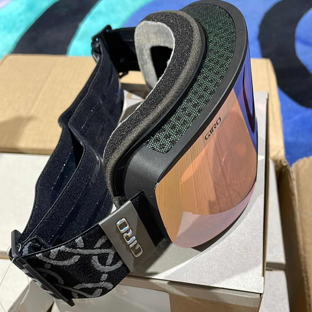 Snow Goggles ELLA GIRO Black Monogram / Vivid Rose Gold + Infrared ( 2 x lenses)