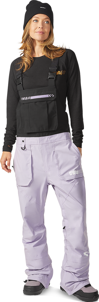 Snow Bib & Brace THIRTYTWO Basement Bib Womens -Lavender