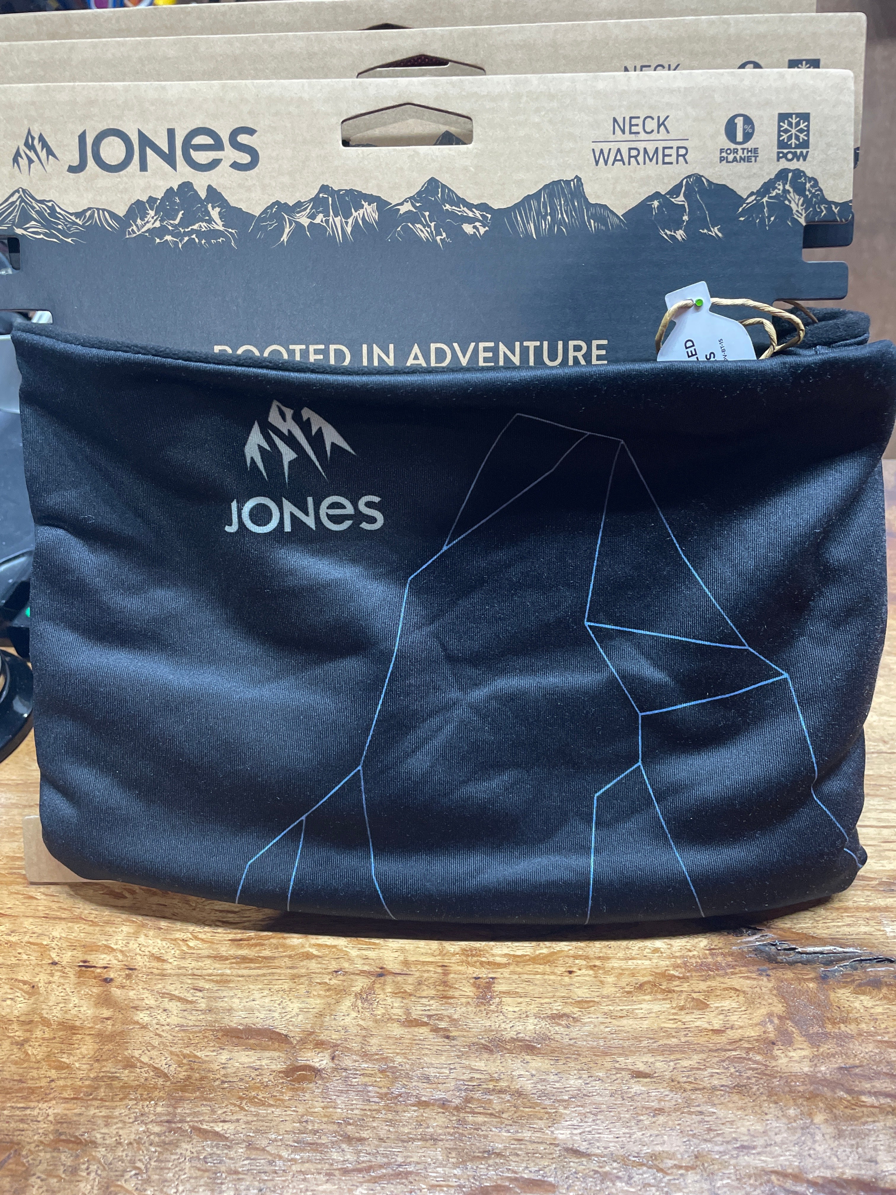 JONES MTN Twin Recycled Fleece Neckwarmer- Stealth Black