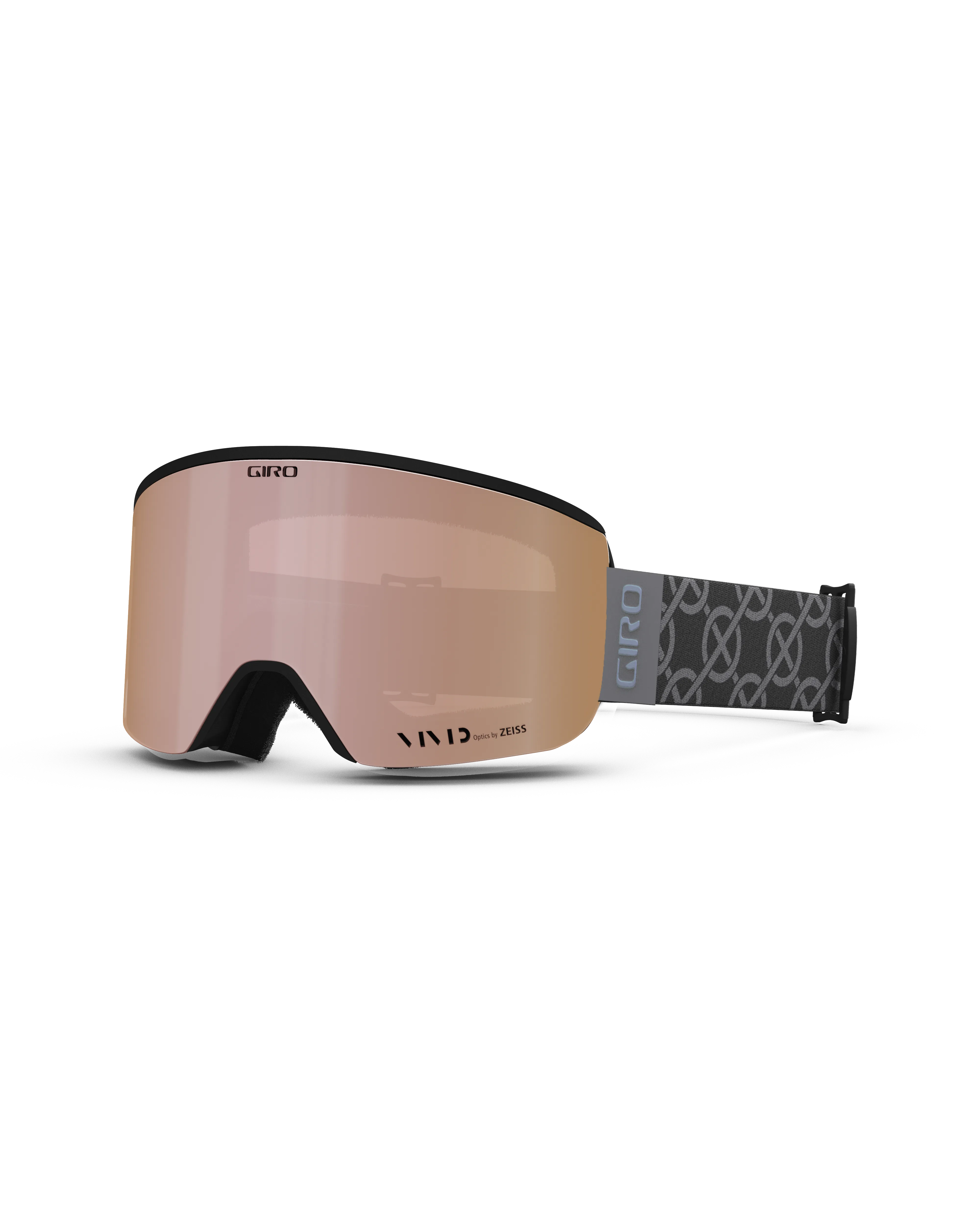 Snow Goggles ELLA GIRO Black Monogram / Vivid Rose Gold + Infrared ( 2 x lenses)