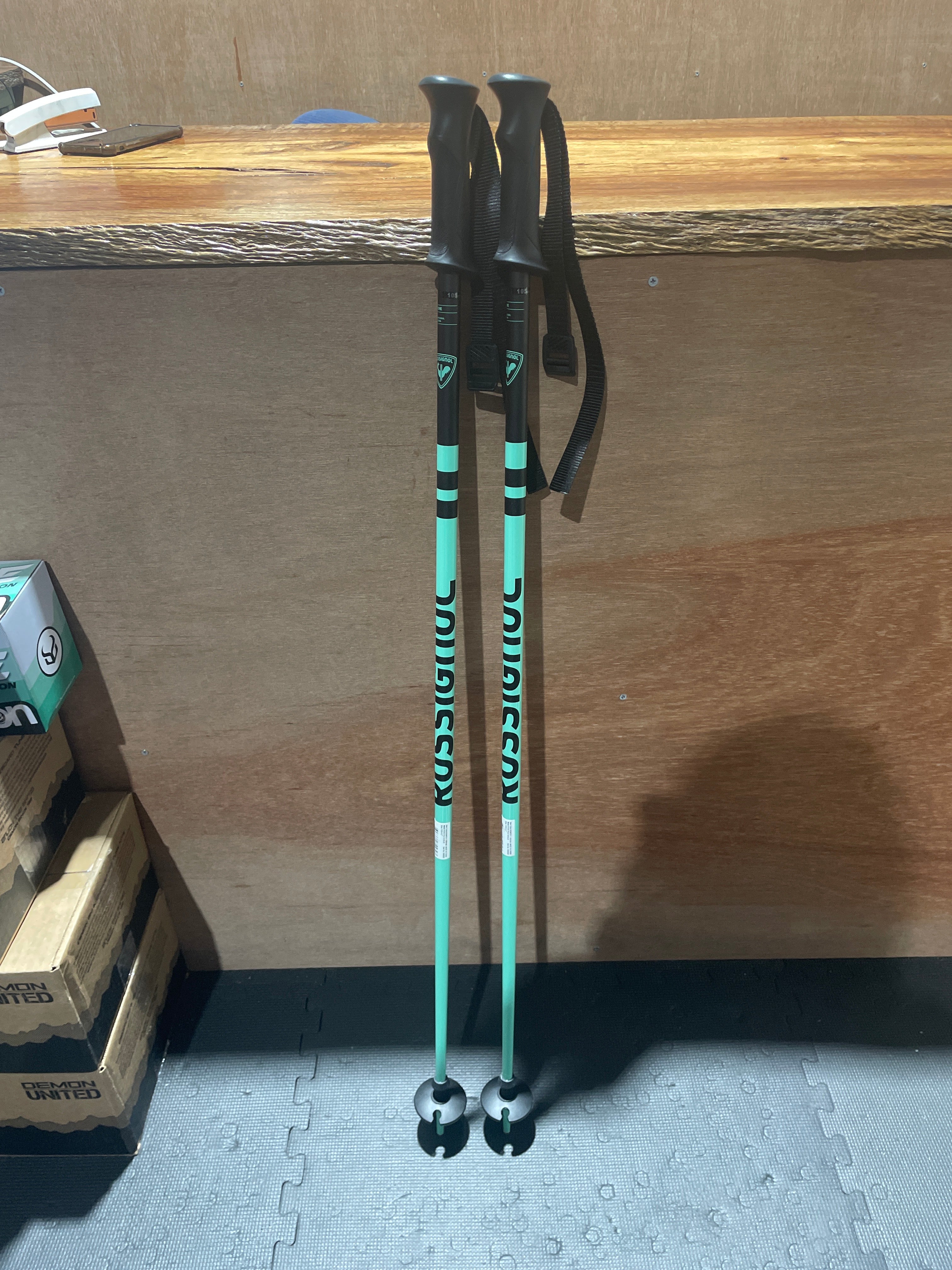 Ski Poles ROSSIGNOL Mint & Black