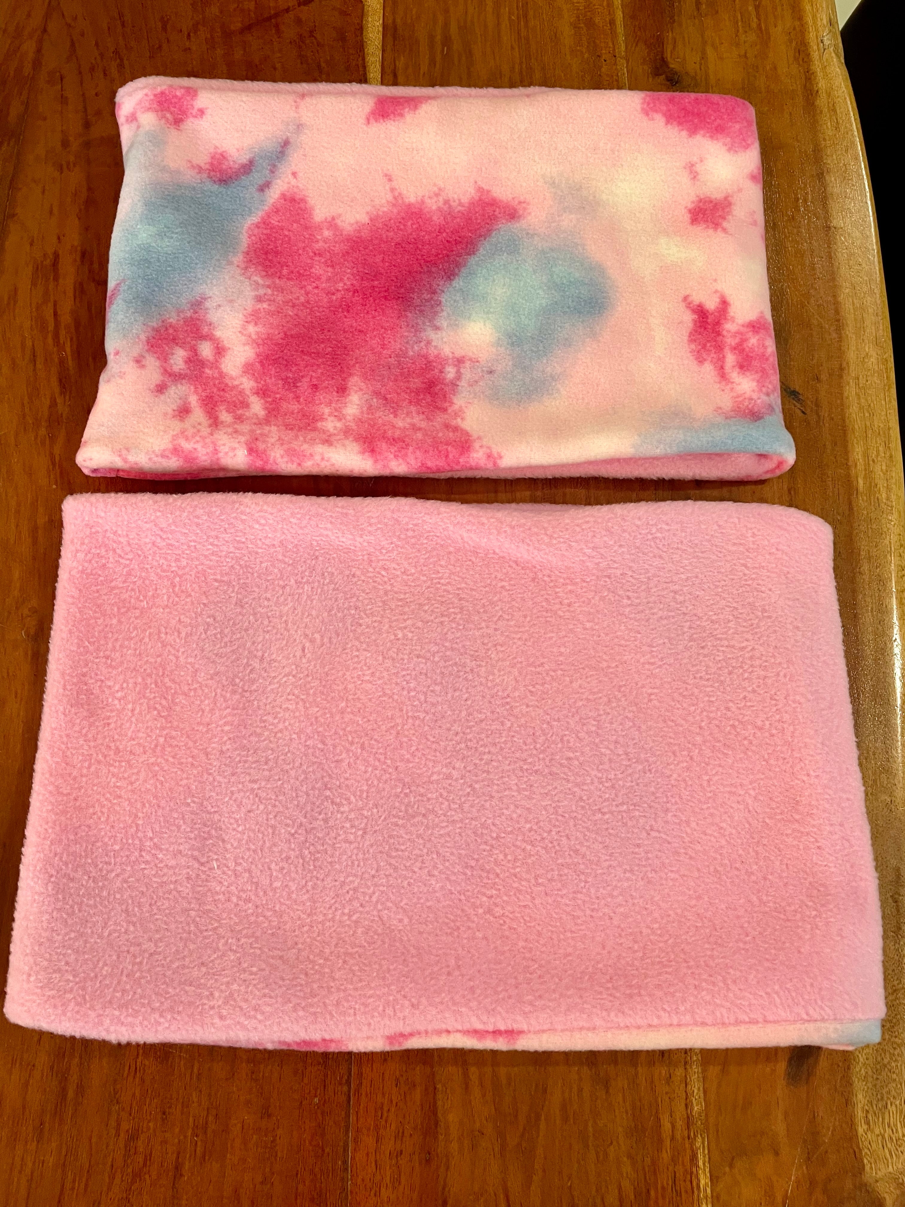 Neck Warmer Fleece- Handmade- Pinks