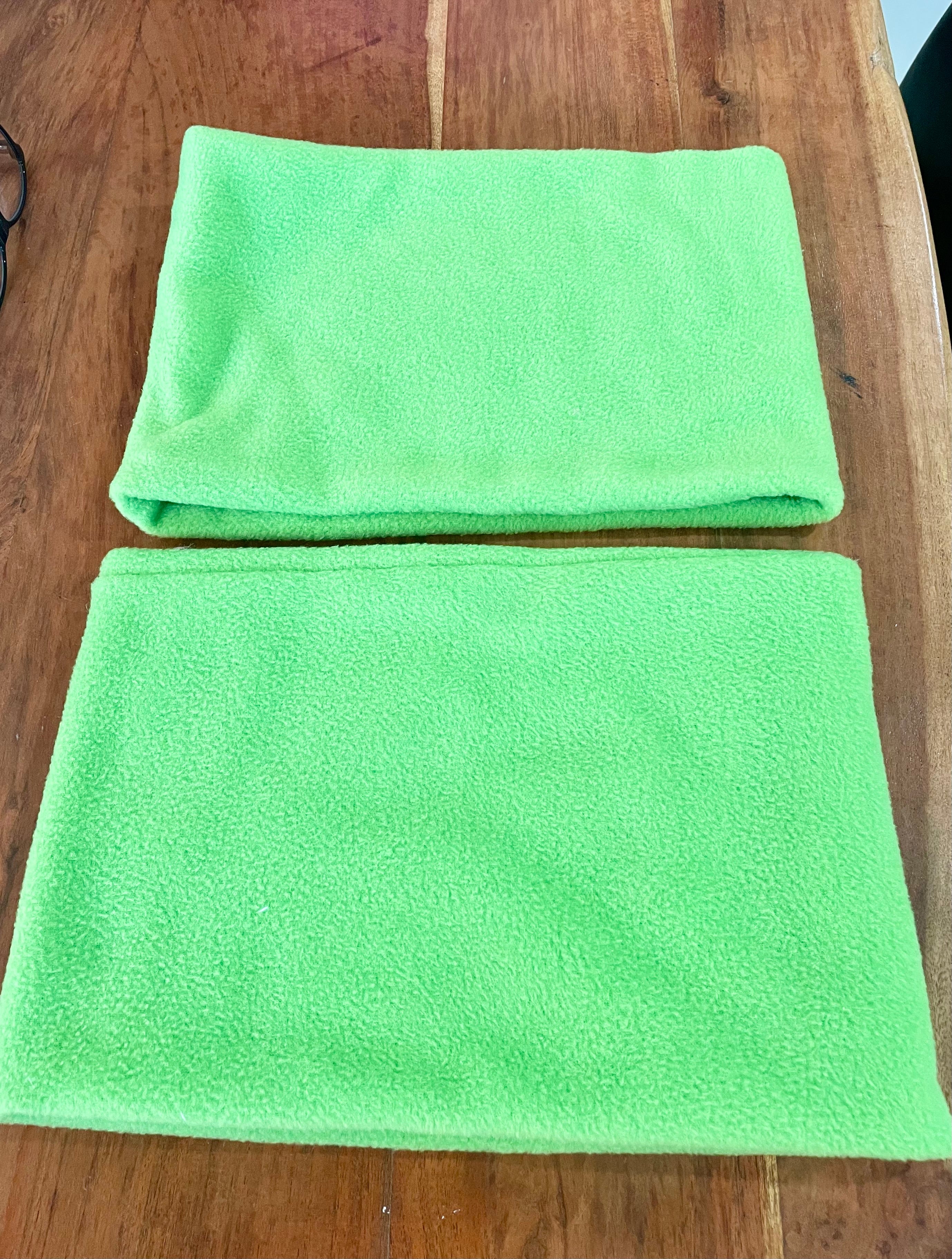 Neck Warmer Fleece- Handmade Greens