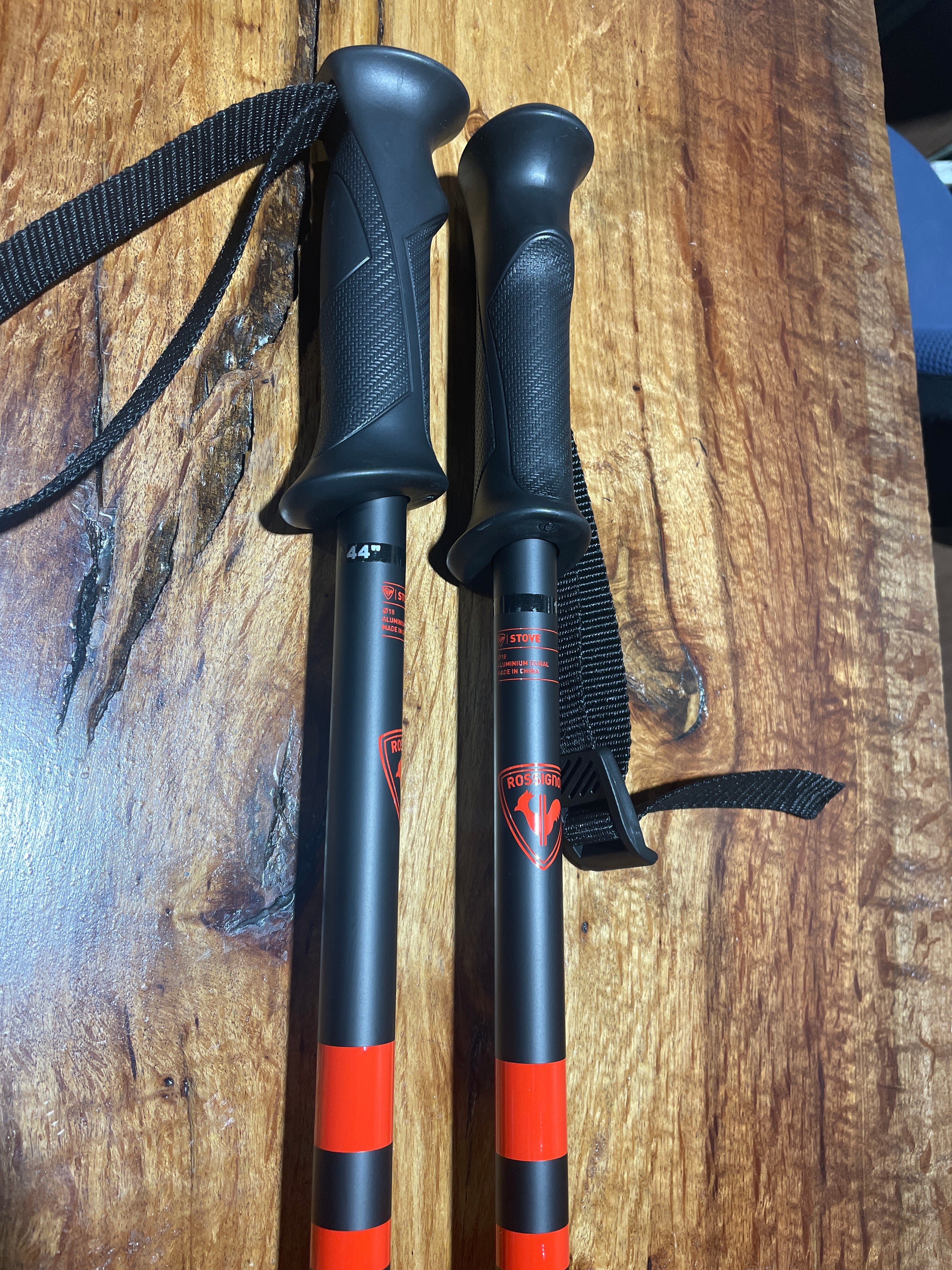 Ski Poles ROSSIGNOL Red & Black