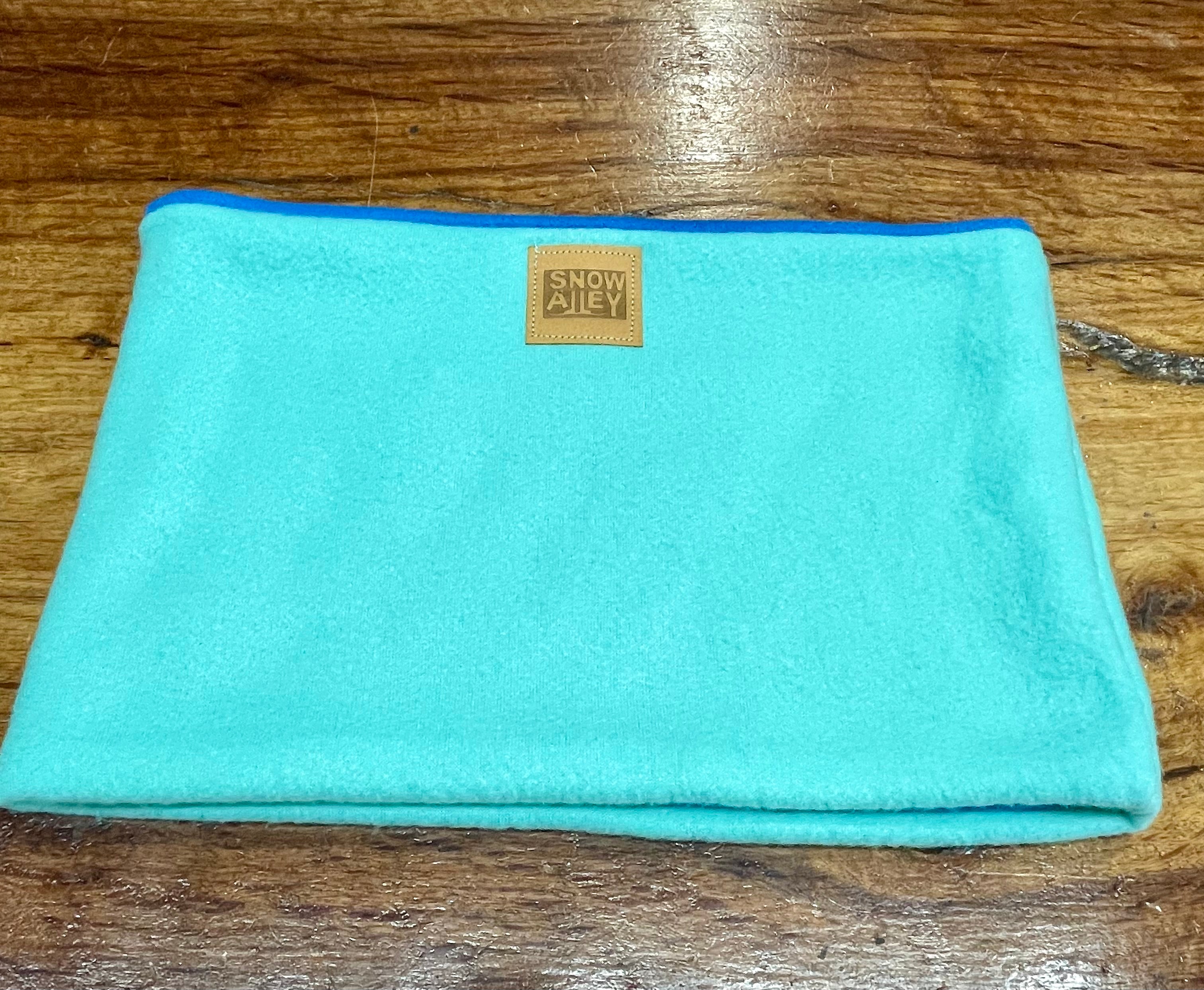 Neck Warmer Fleece- Handmade - Teals