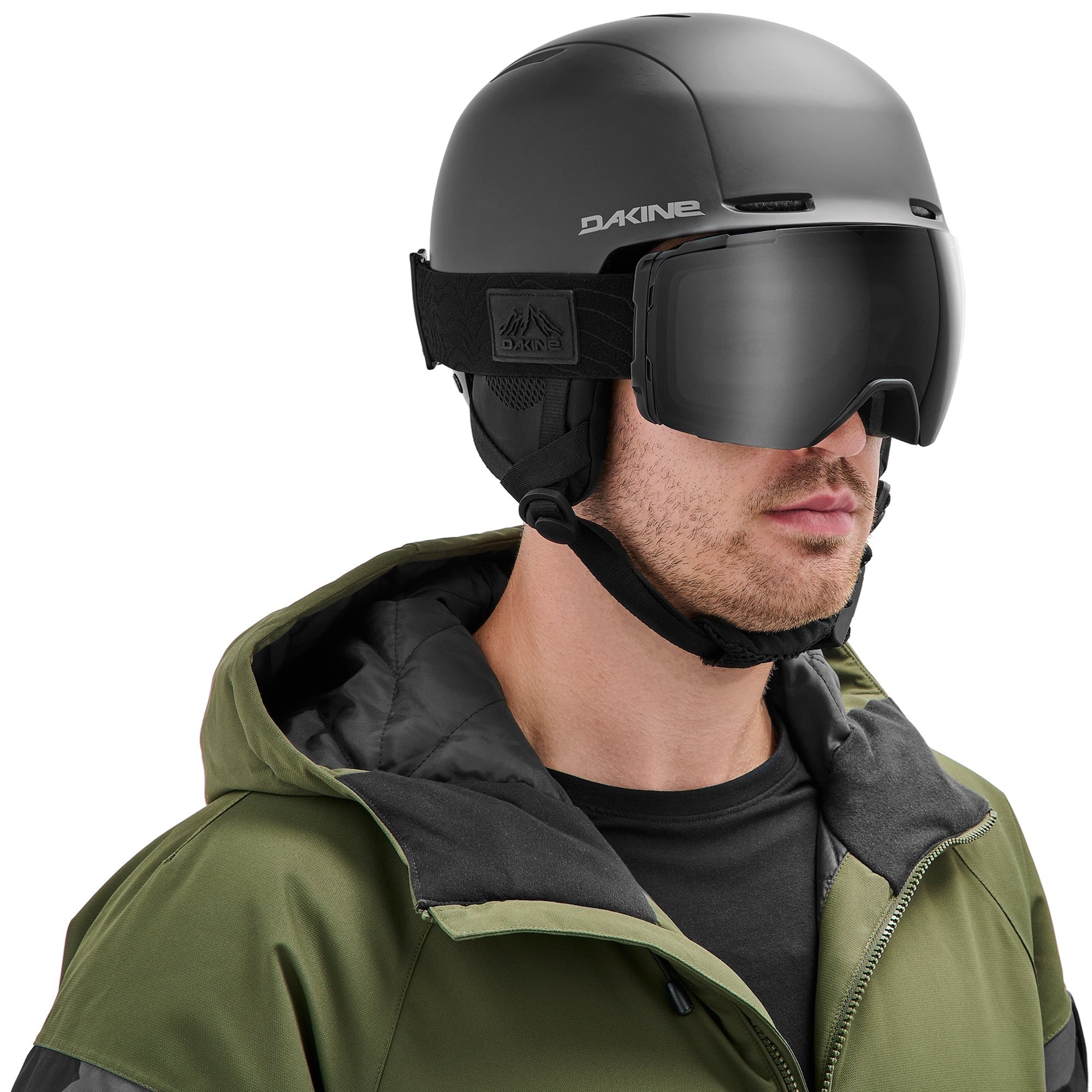 Snow Dakine Domain Snow Goggle Plus Low Bridge- Black/Black/Plus Storm Yellow