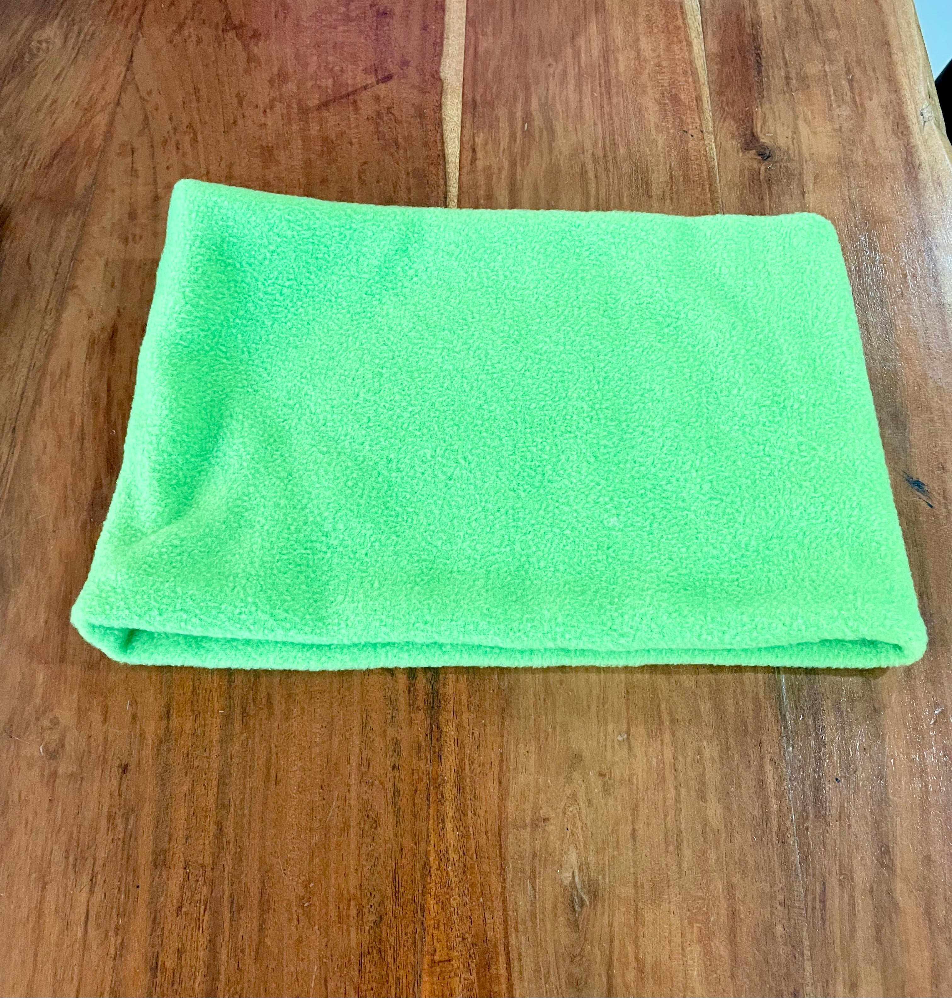 Neck Warmer Fleece- Handmade Greens