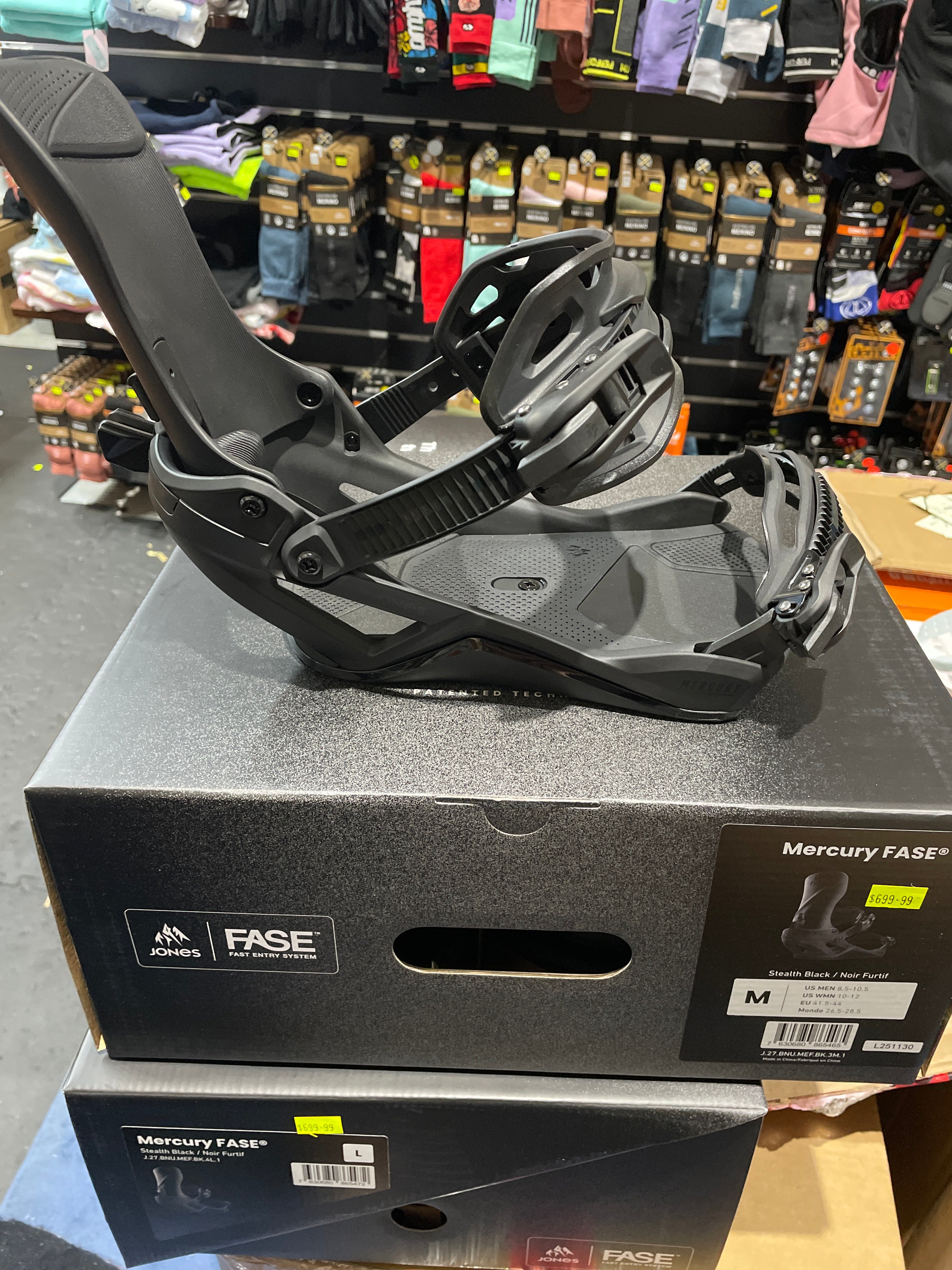 FASE JONES Mercury FASE® Fast Entry Snowboard Bindings 2027 Stealth Black