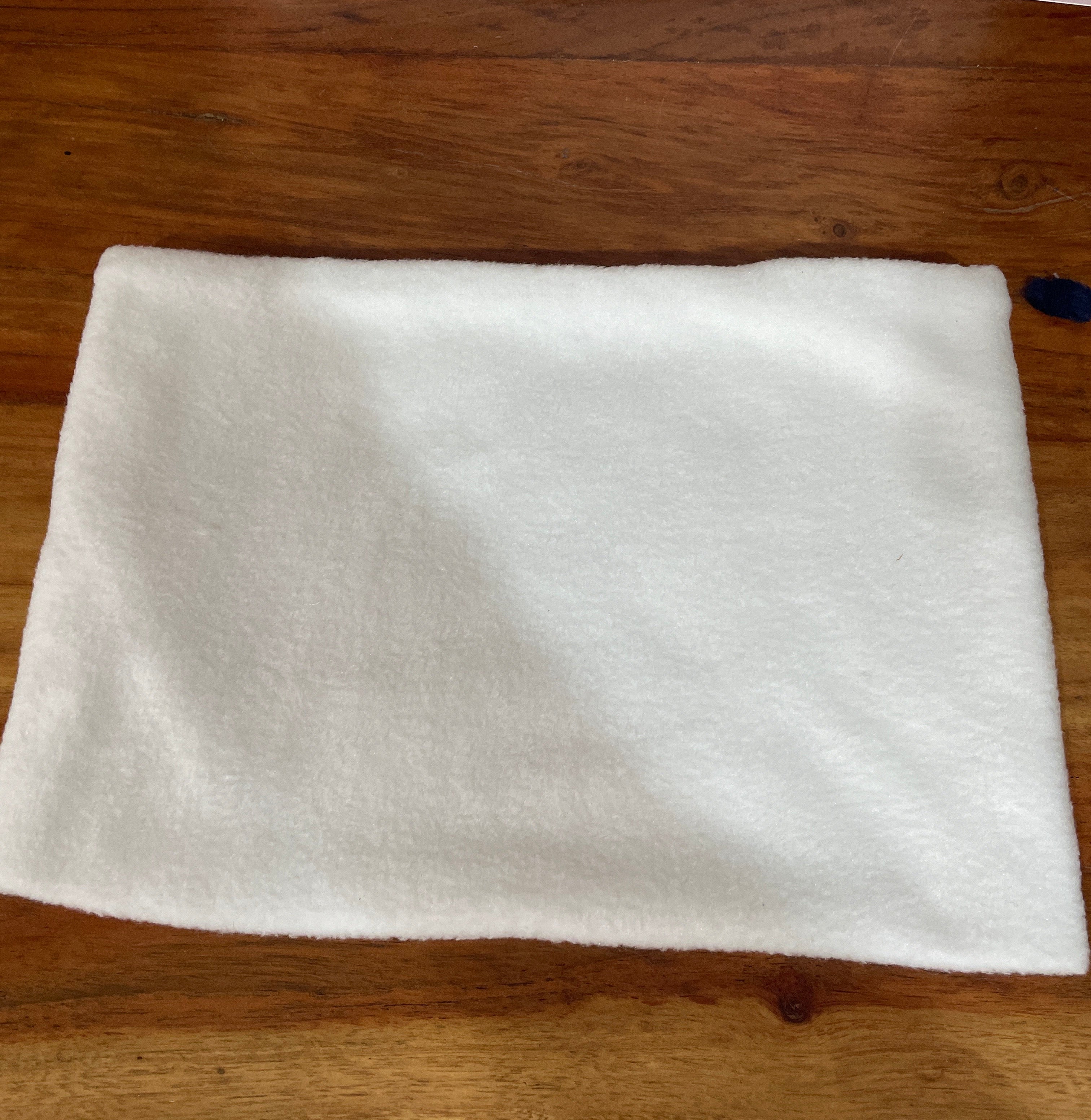 Neck Warmer Handmade White Fleece.