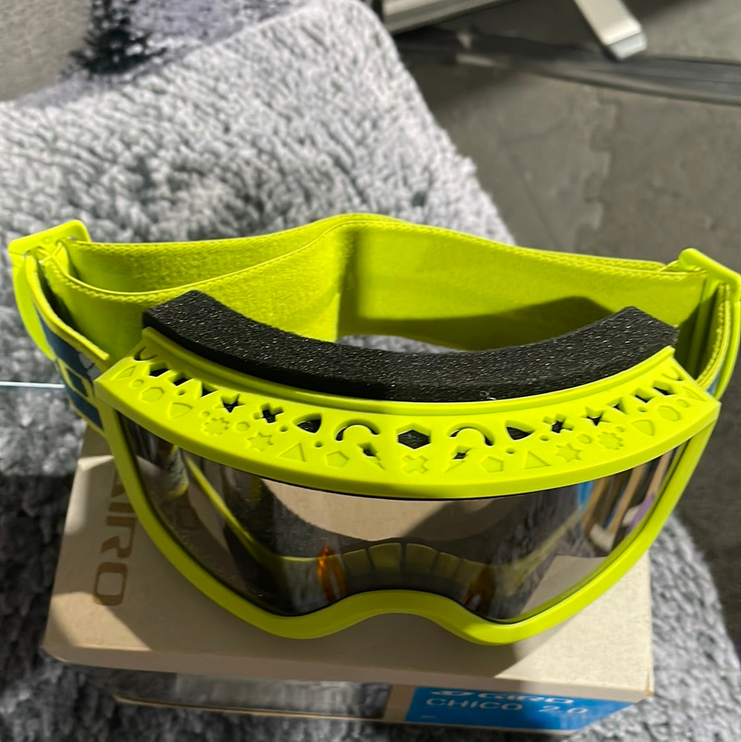 Snow Goggles CHICO 2 GIRO Lime Geo Camo Kids Goggles