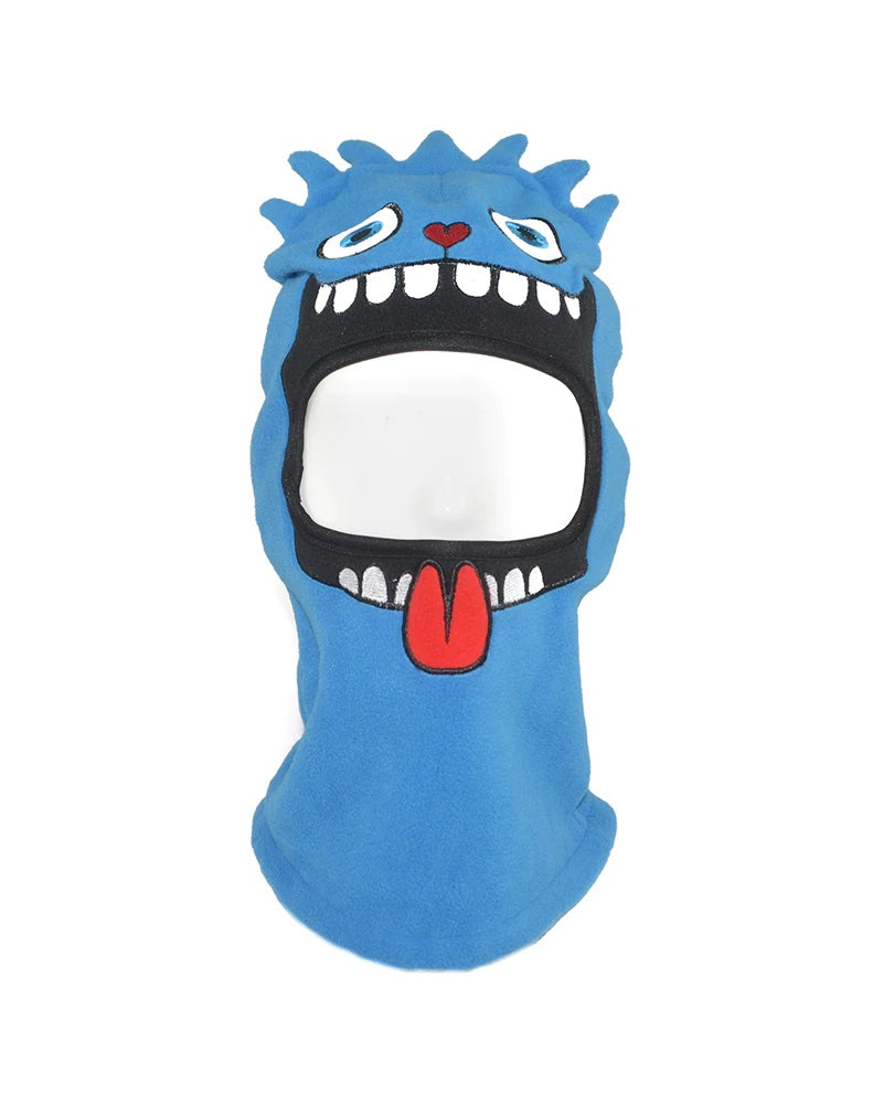 XTM Snow Gremlin Kids' Fun Character Fleece Balaclava, Neck Warmer-Blue