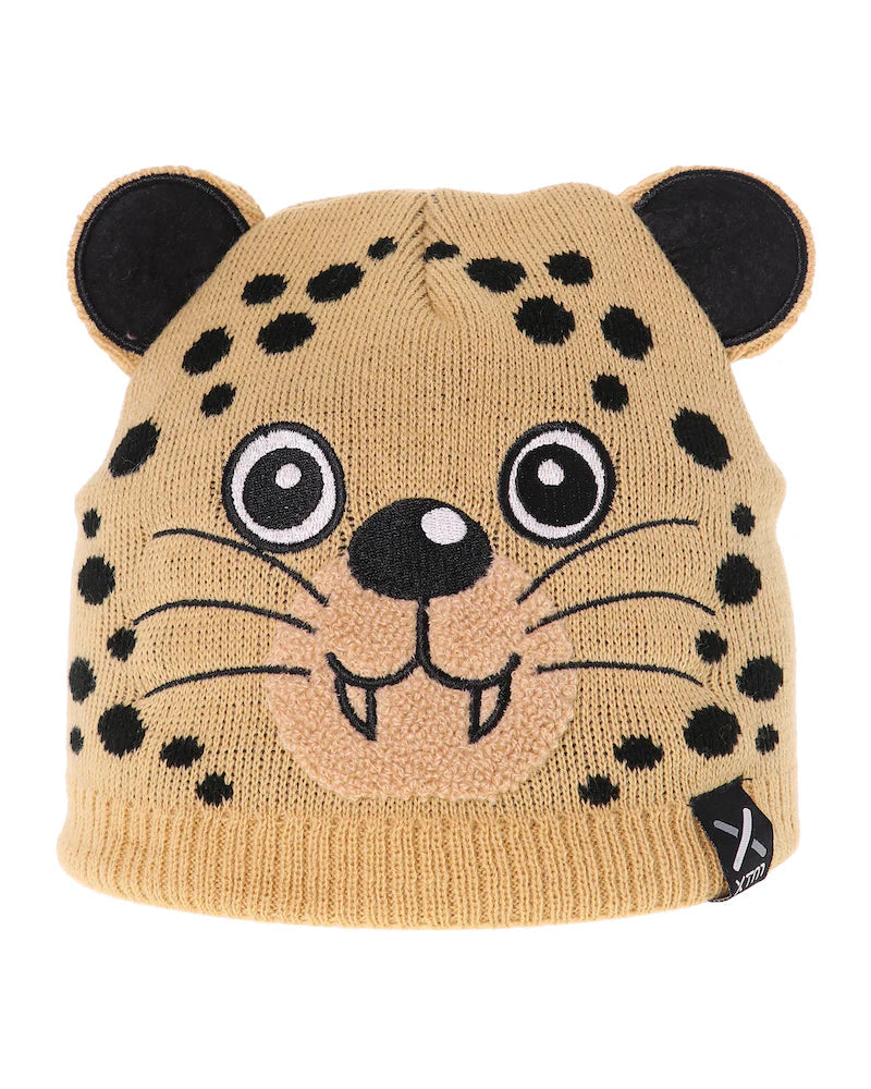 Snow Beanie XTM Wild Babies Knitted Double Walled 0-2 Years -Leopard