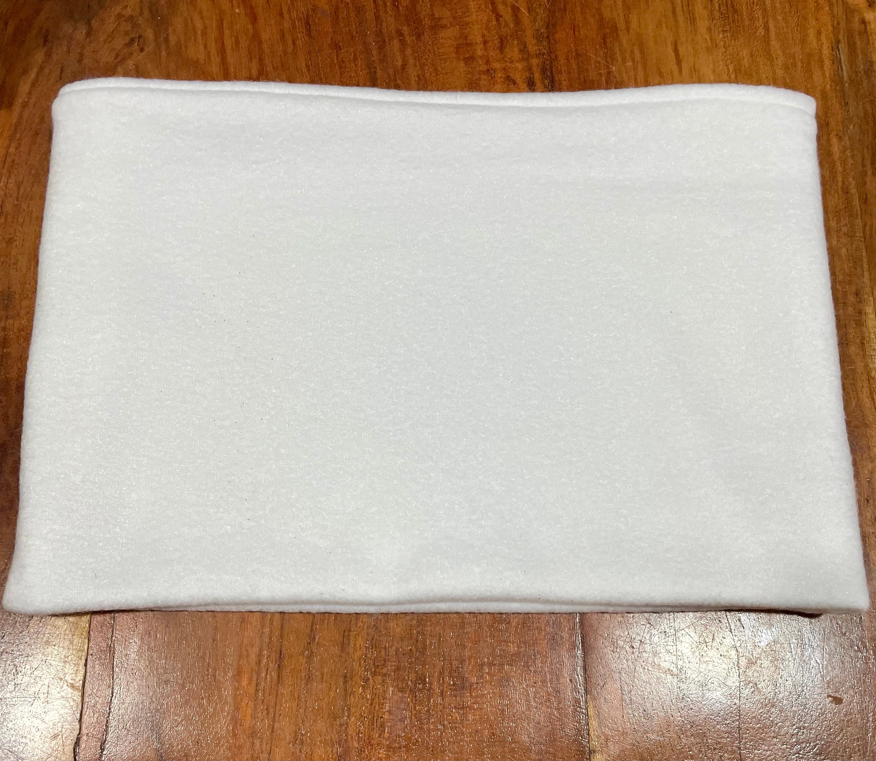 Neck Warmer Fleece- handmade- white & cream