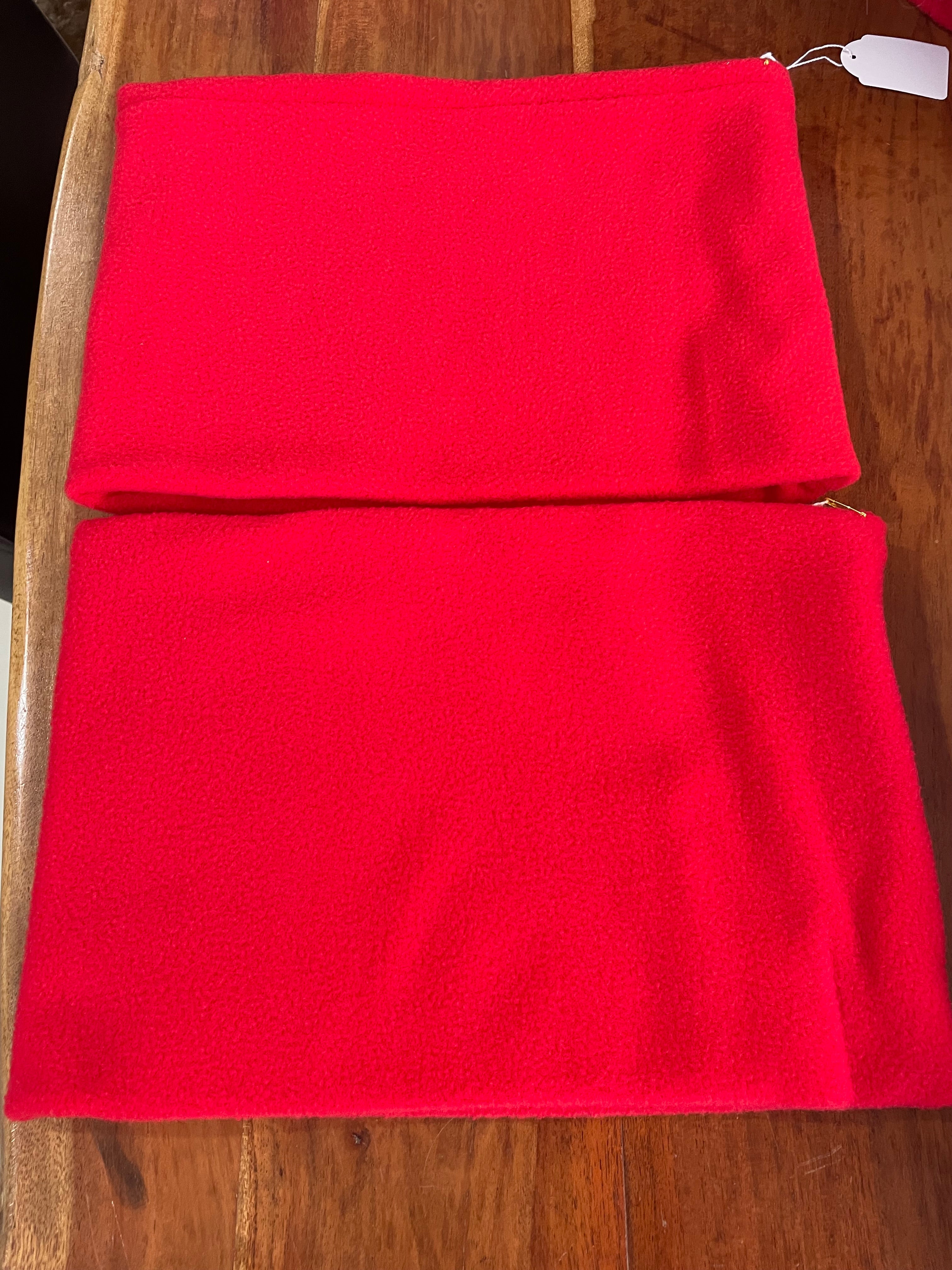 Neck Warmer Fleece- Handmade-Red Neck Warmers