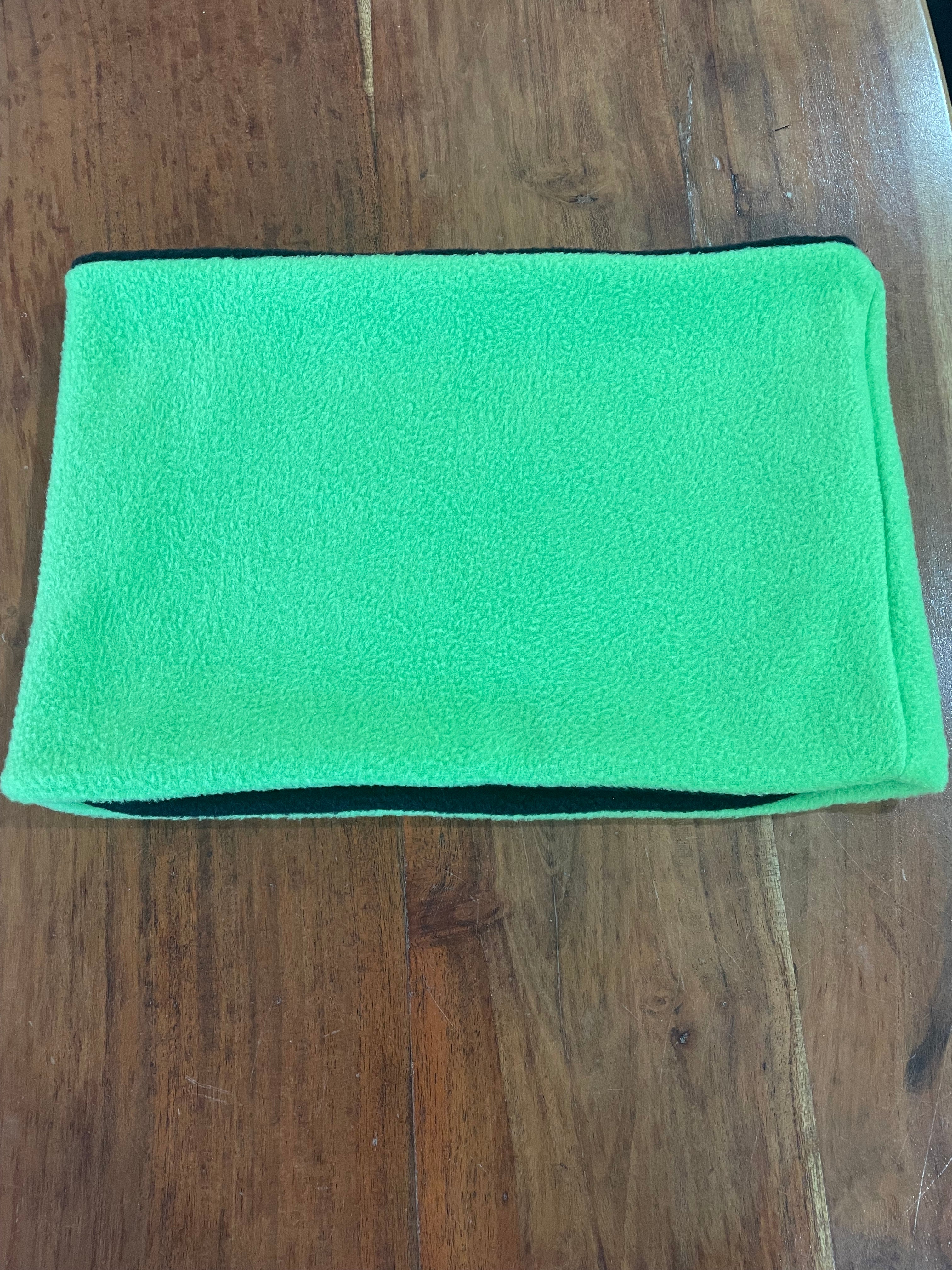 Neck Warmer Fleece- Handmade Greens