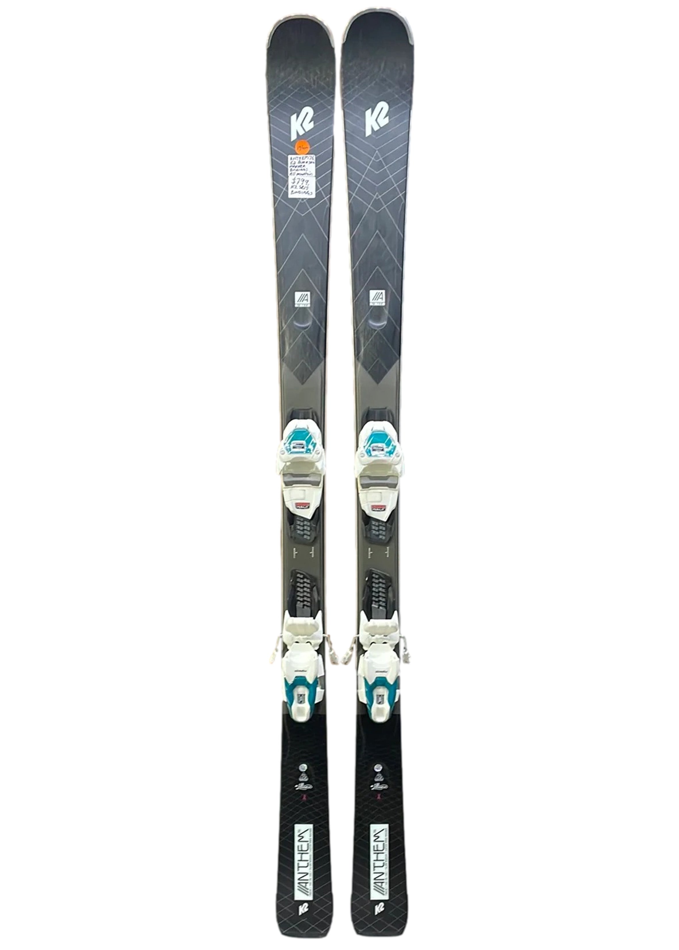 k2 anthem ski Skis K2 Anthem 76 156cm Black Includes Bindings- Snow Alley