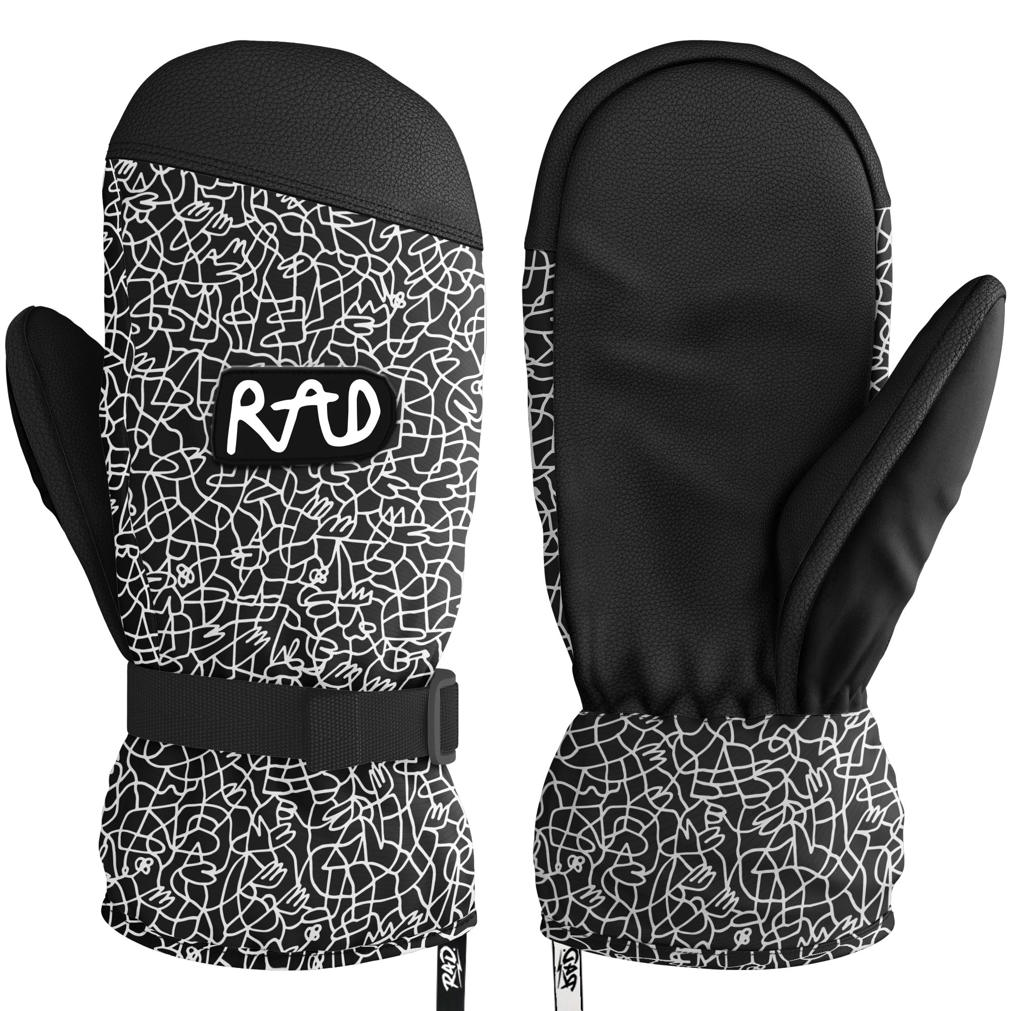 Snow Mitt RAD BEAUFORT SIDEHIT + Mitten - Black