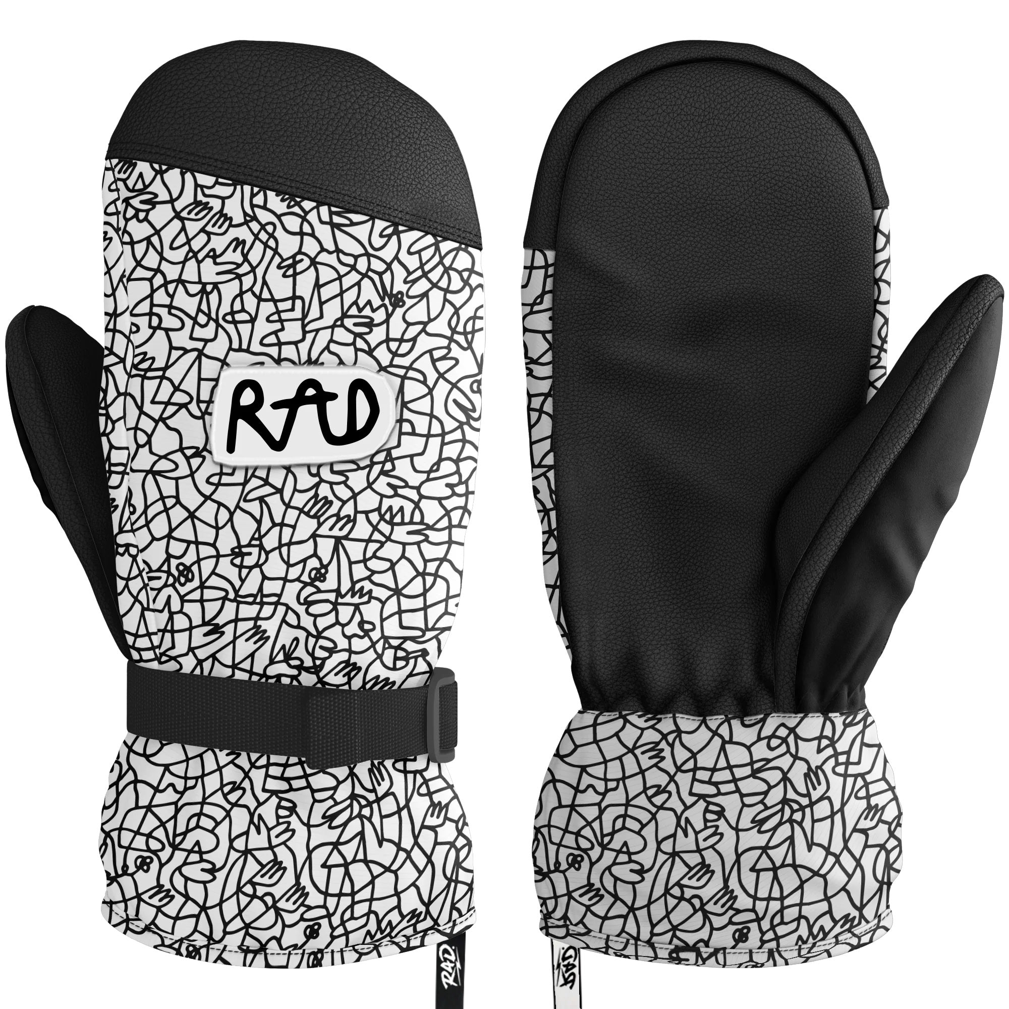 Snow Mitt RAD BEAUFORT SIDEHIT + Mitten - White