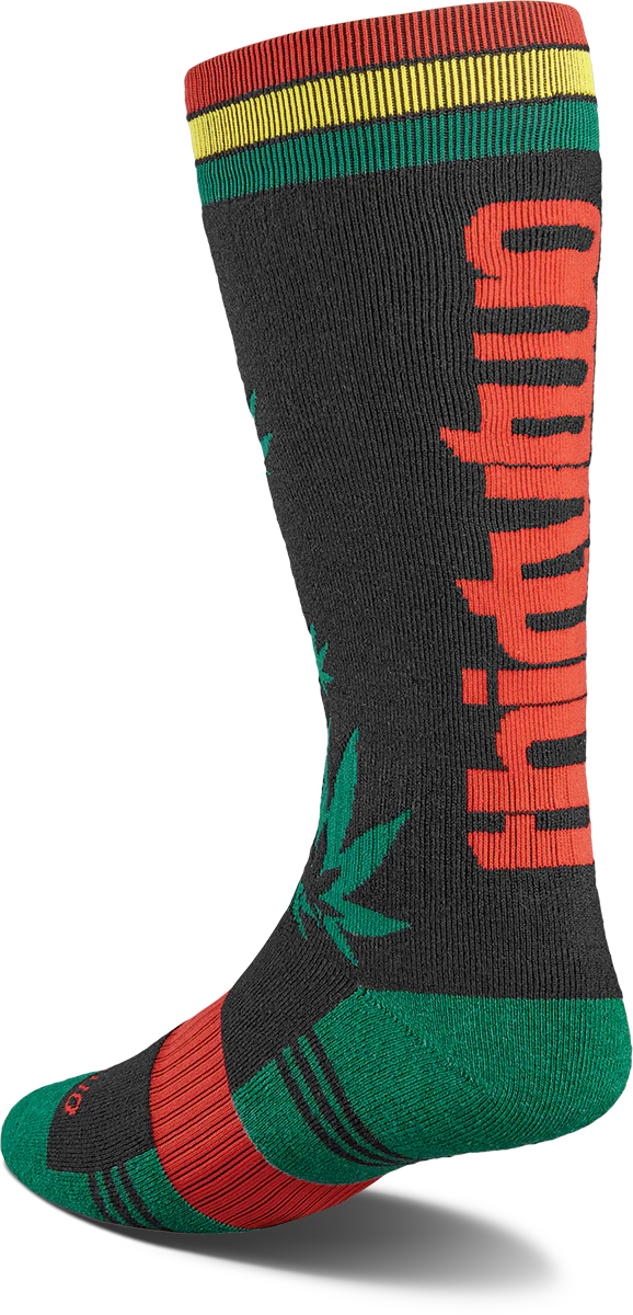 Snow Socks THIRTYTWO TM Merino Mens Socks -Black/Green 2025