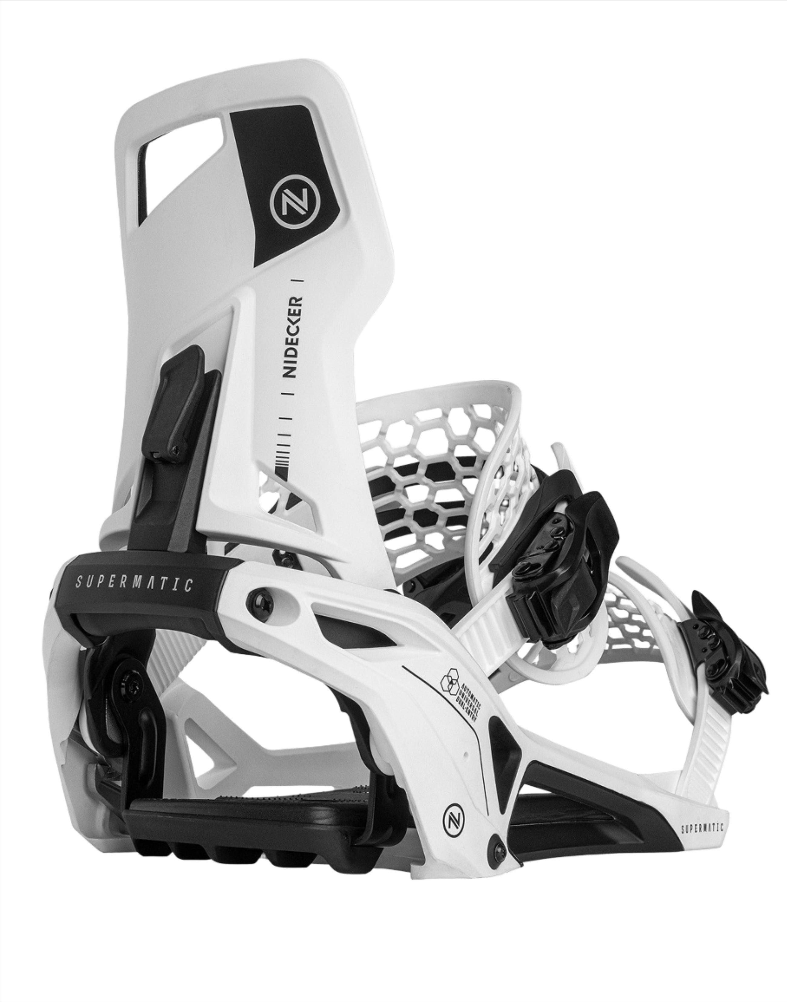 Snowboard Bindings Nidecker SUPERMATIC Bindings - White 2026
