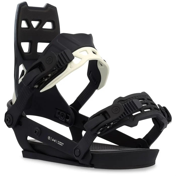 Snowboard Bindings RIDE A-8, Black & White