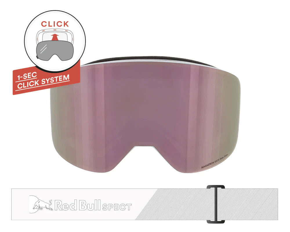 Snow RED BULL Goggles MAGNETRON SLICK-006 Matt White (2 x lense)