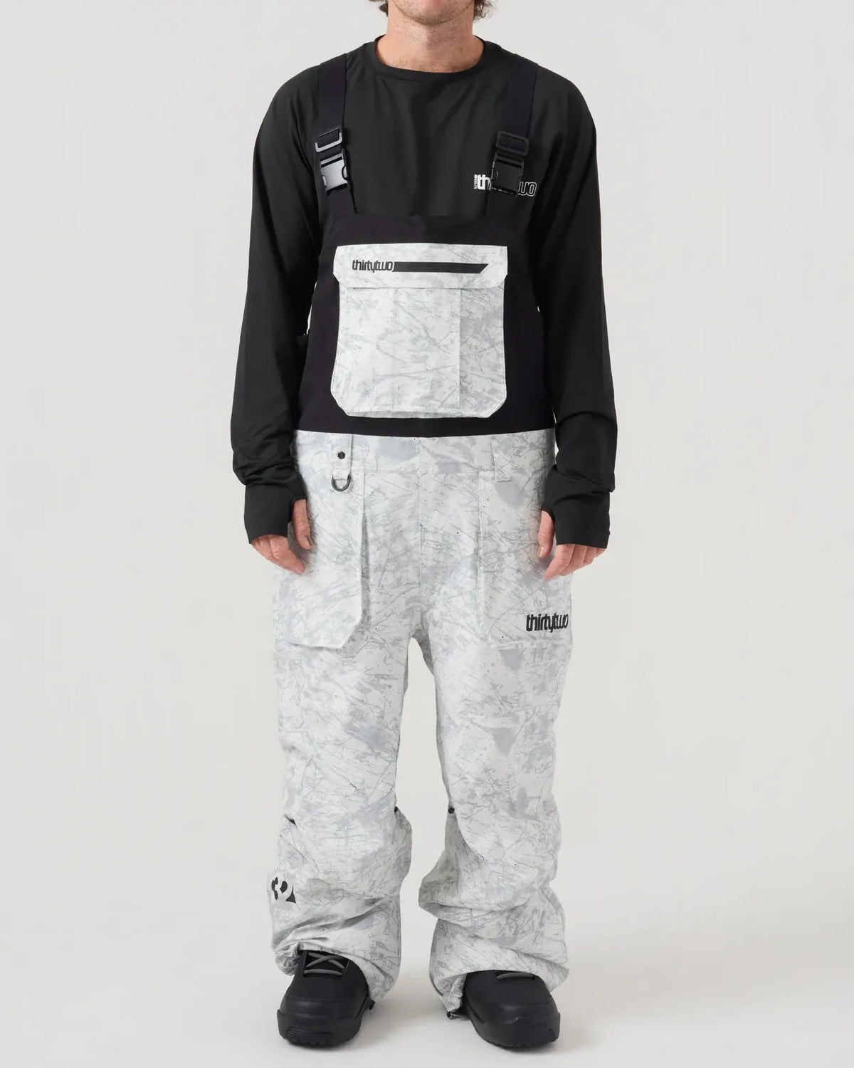 Thirtytwo BASEMENT BIB - Black, Camo, Metal