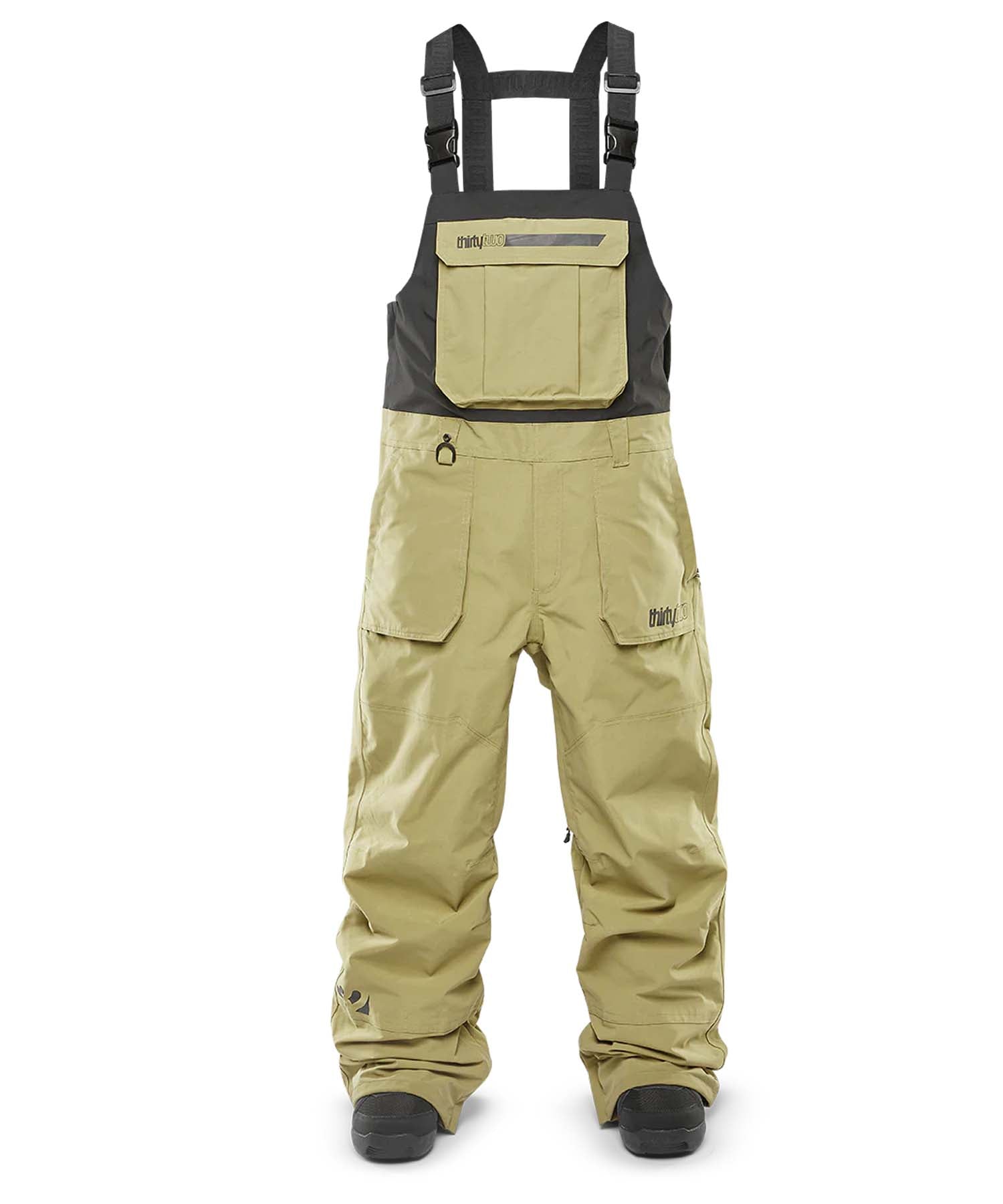Snow Bib Brace THIRTYTWO Basement Bib -Khaki 2025 – Snow Alley