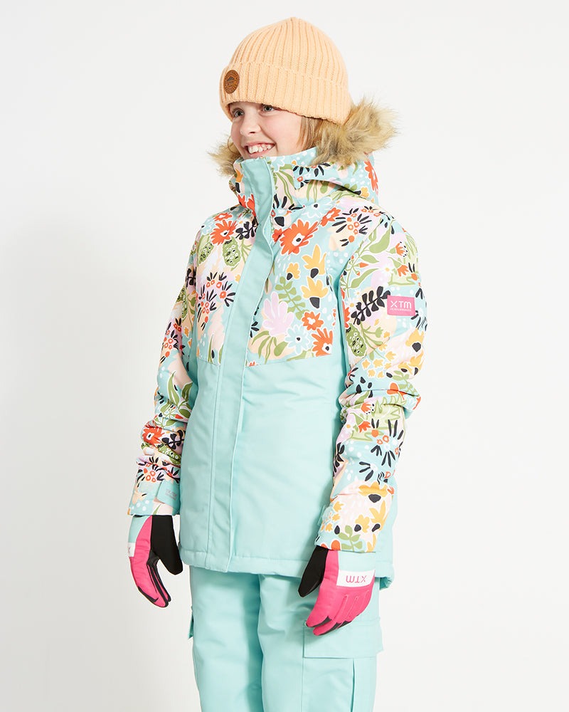 XTM Frankie Youth Girls' Snow Jacket - Turquoise Banksia