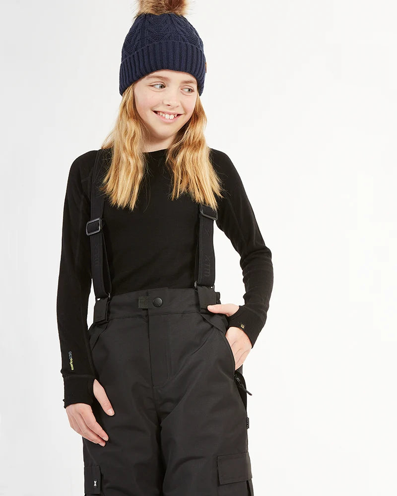 XTM Kids Scoobie II Ski Pant with removable Braces 10-16 years - Black or Lavender