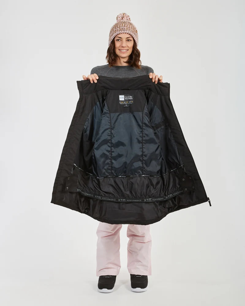 XTM Province Womens Ski Jacket - Black, Khaki, Blossom