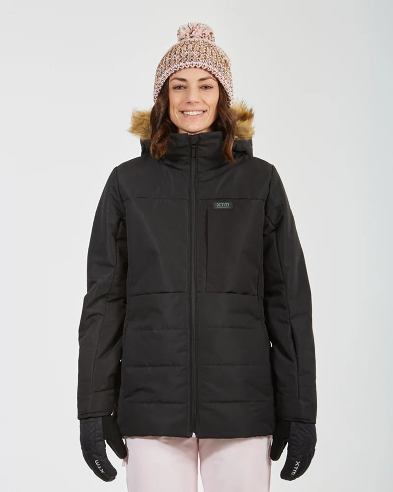 XTM Province Womens Ski Jacket - Black, Khaki, Blossom