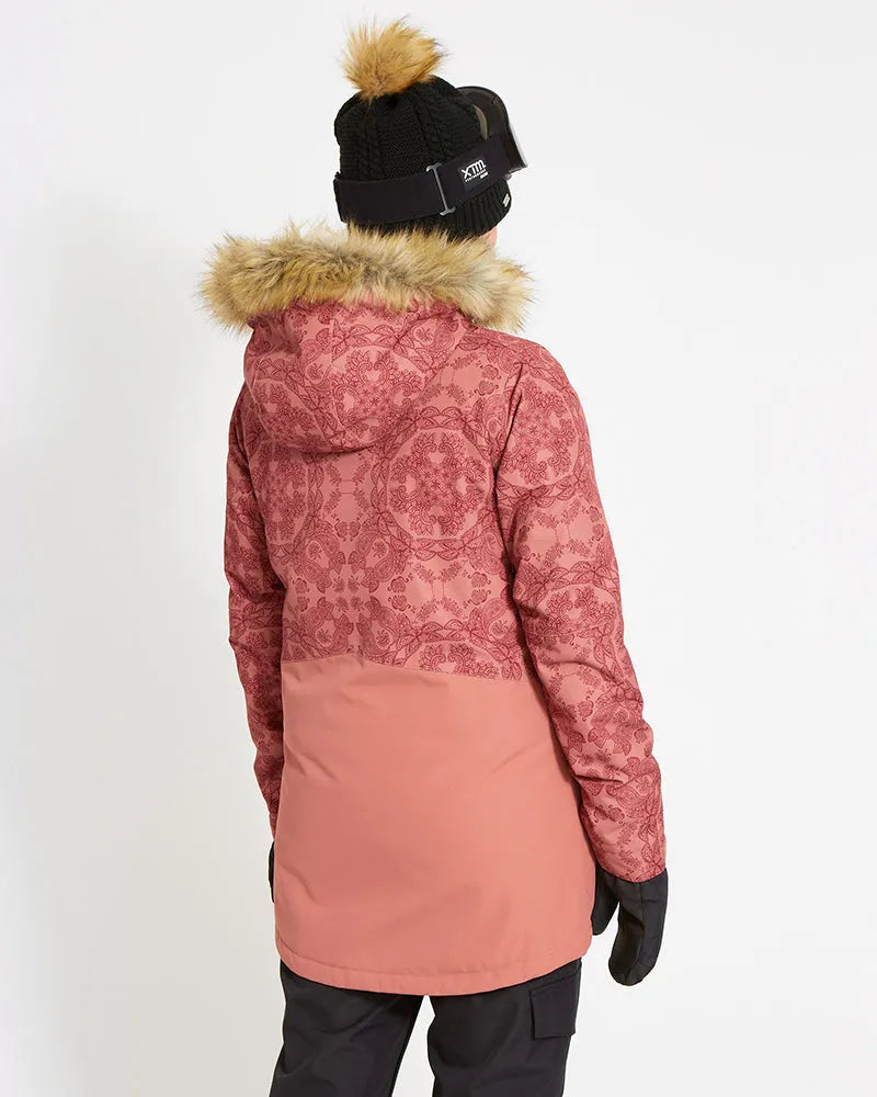 Snow Jacket XTM Demi Jacket - Black Paisley, Dusty Pink