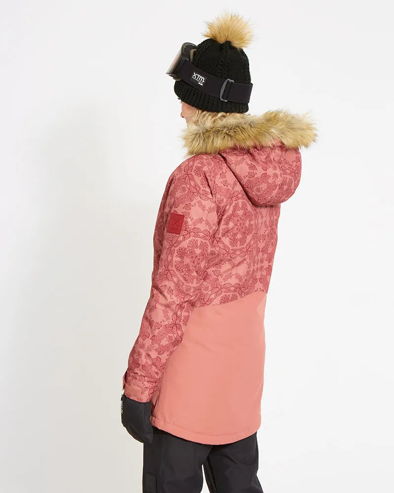 Snow Jacket XTM Demi Jacket - Black Paisley, Dusty Pink