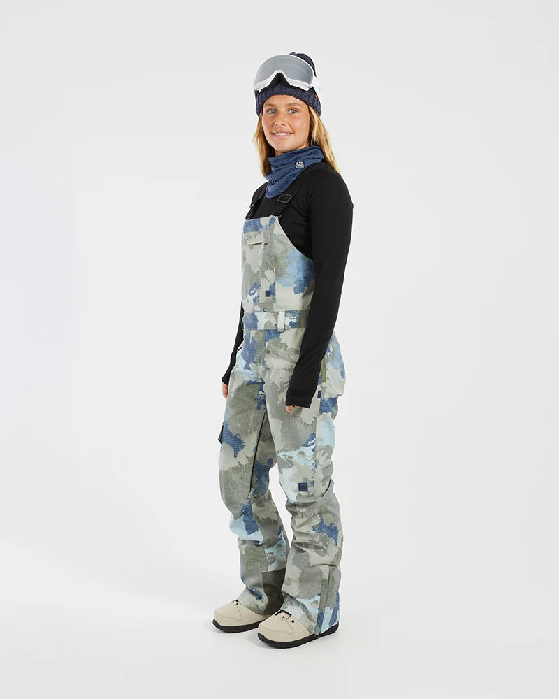 XTM Womens Harper II Bib Overalls Ski Pant - Stone Camo or Indigo NEW