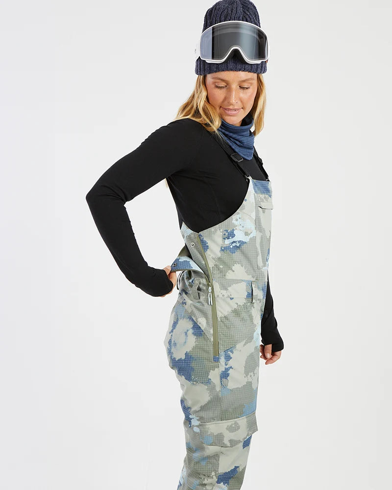 XTM Womens Harper II Bib Overalls Ski Pant - Stone Camo or Indigo NEW