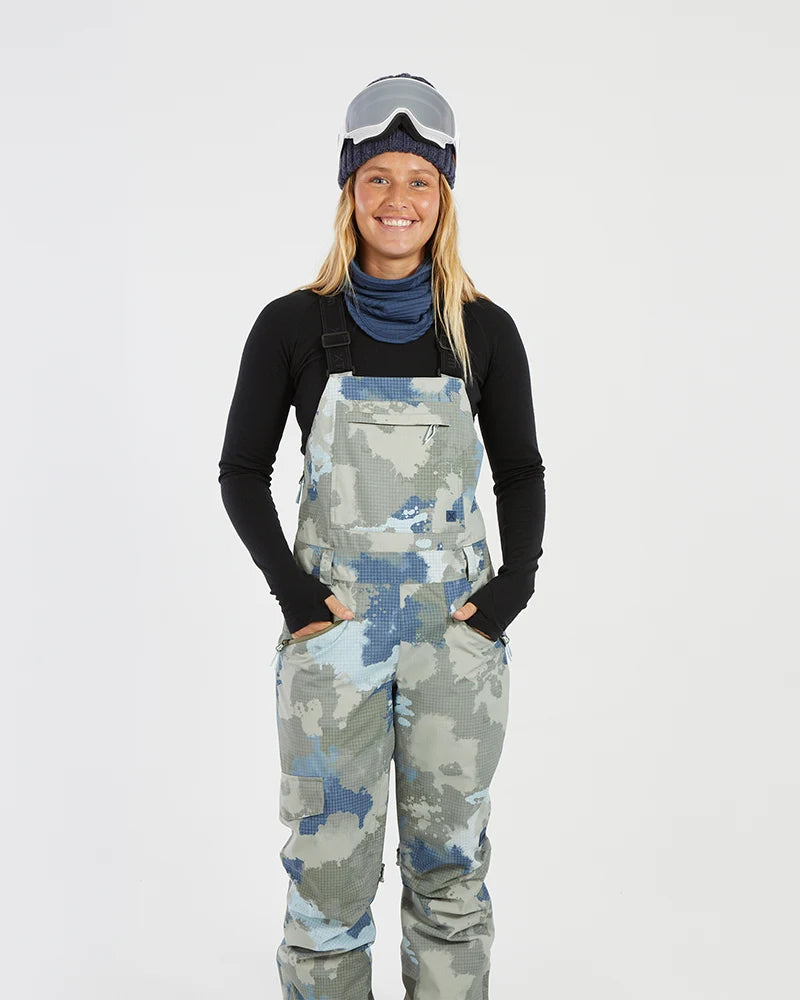 XTM Womens Harper II Bib Overalls Ski Pant - Stone Camo or Indigo NEW