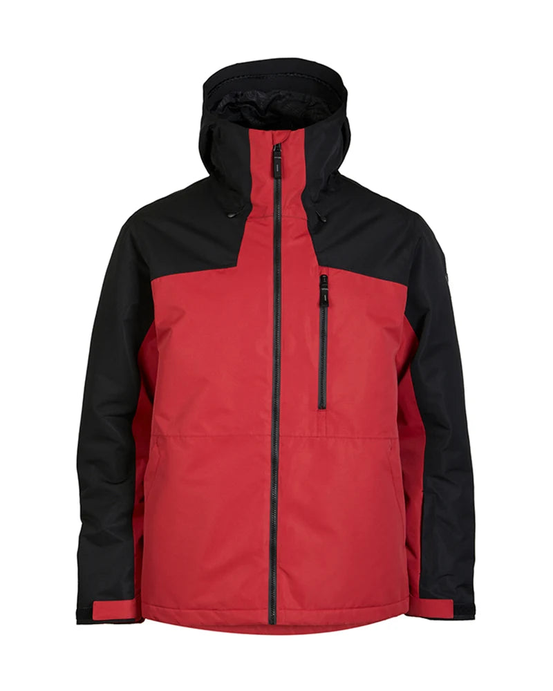 XTM Mens Descent Ski Jacket- Garnet, Evergreen, Stone Grey