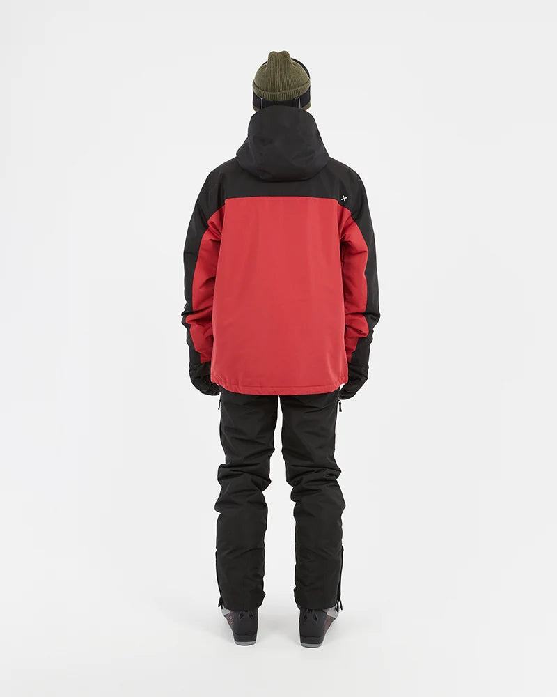 XTM Mens Descent Ski Jacket- Garnet, Evergreen, Stone Grey
