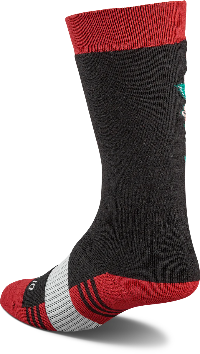 Snow Socks THIRTYTWO Merino Womens Sock Black & Pink 2025