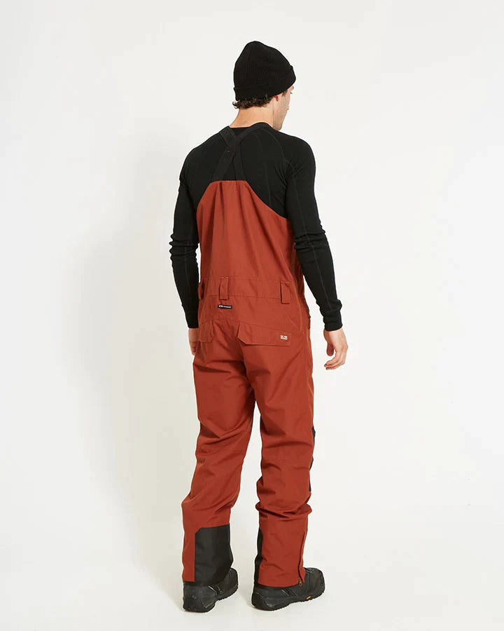 XTM Snow Bib & Brace Fletcher Mens Bib Snow Ski Pant -Brick
