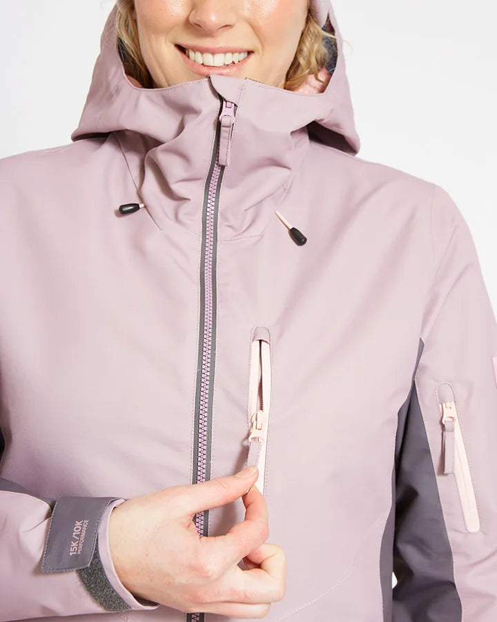 Snow Jacket XTM Lani II Ladies Jacket - Pavement Or Fog