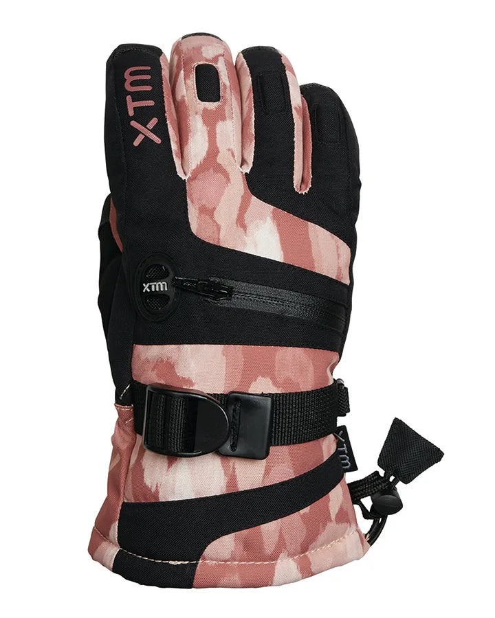 Snow Gloves XTM Miso II Kids, Dusty Pink Camo
