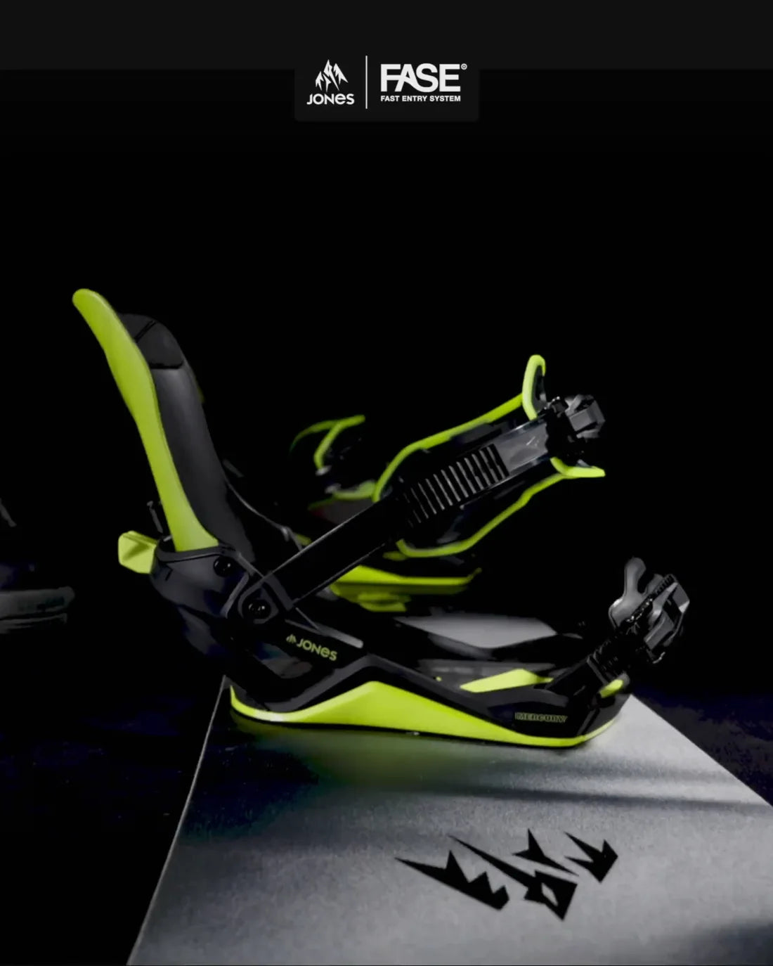 JONES Mercury FASE® Snowboard Binding- Stealth Black