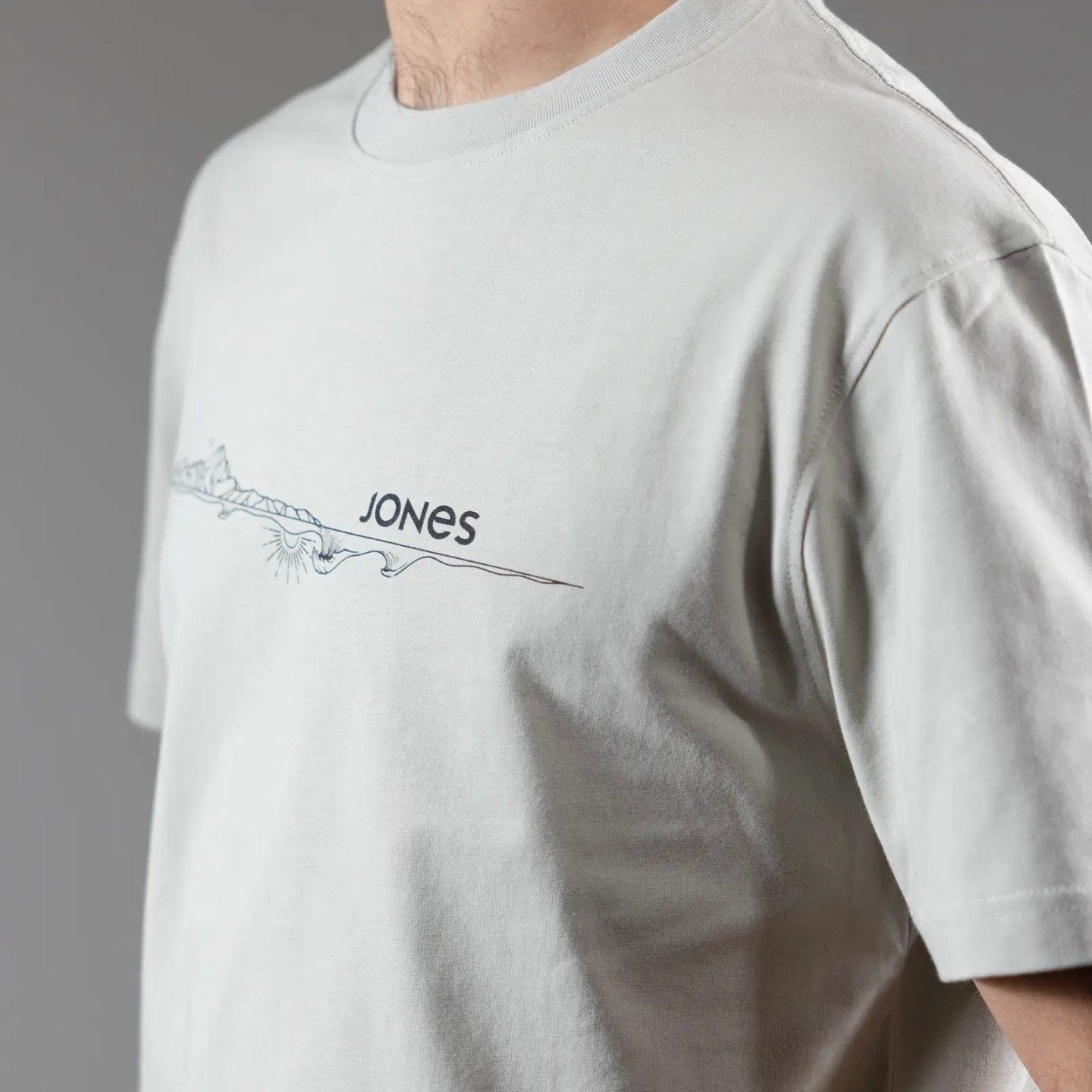 JONES Men's Flagship Organic Cotton Tee- Smoke Grey