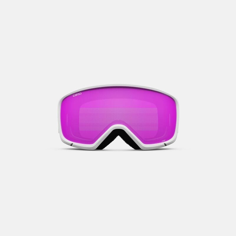 Snow Goggles STOMP GIRO Kids - White Wordmark / Amber Pink