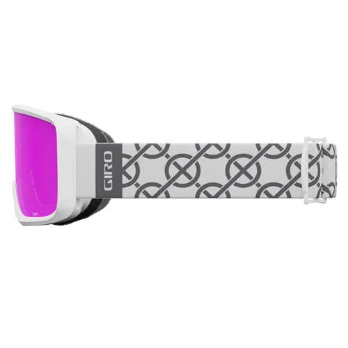 Snow Goggles SAGEN GIRO White Monogram / Amber Pink + Yellow Lenses