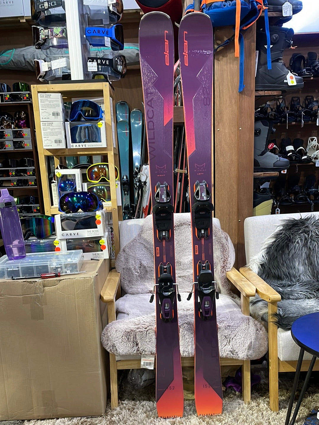 SKIS ELAN 164cm WILDCAT 82 C Skis & Bindings Bundle